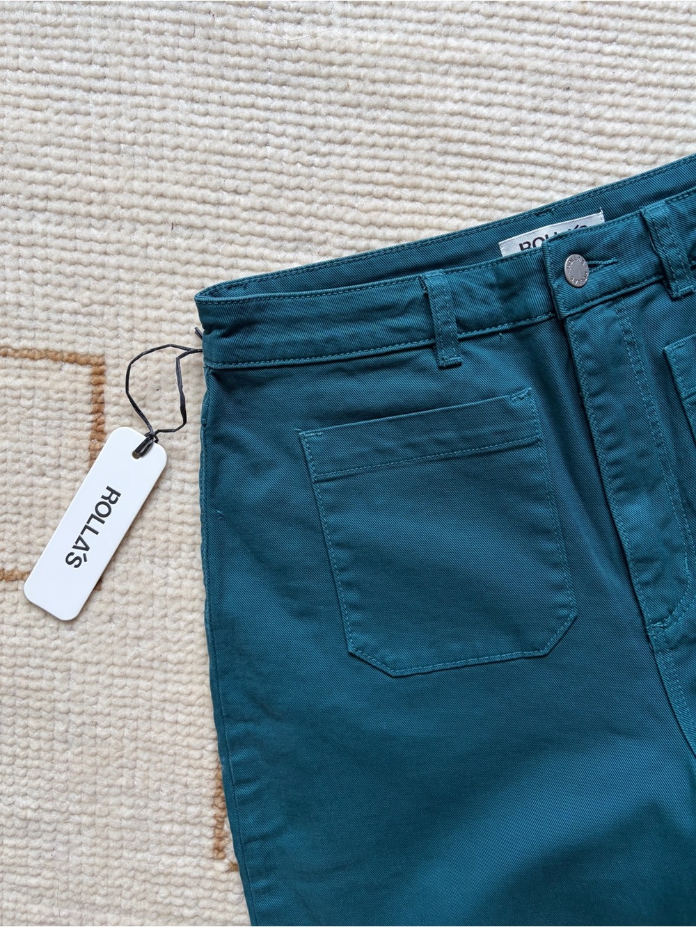 ROLLA’S NWT Women’s Sailor High Rise Wide Leg Jeans Forest Green 31 - Picture 3 of 7